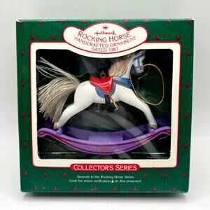 Vintage Hallmark Keepsake Christmas Ornament 1987 Rocking Horse 7th in Series